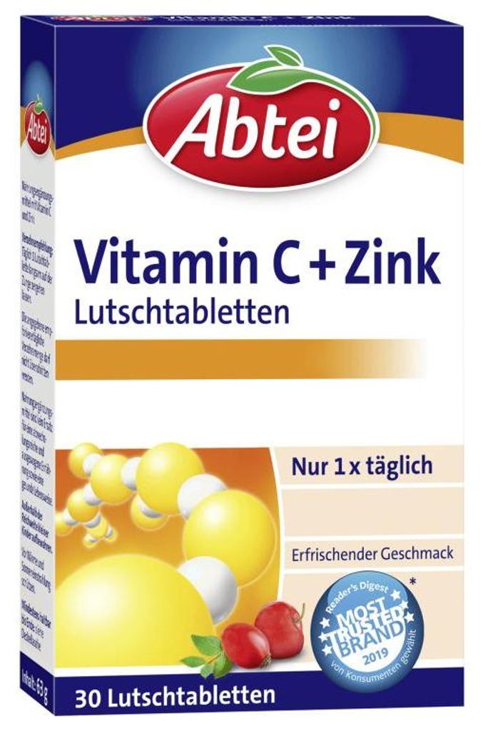 Abtei | Vitamin C + Zink | 30 Lutschtabletten