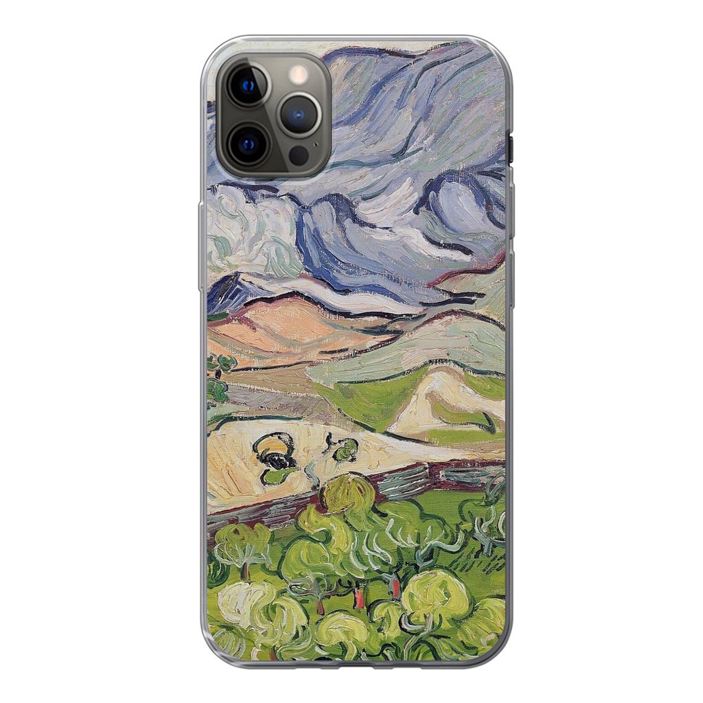 MuchoWow Handyhülle Schutzhülle Hülle für iPhone 12 Pro Max Die Alpen - Vincent van Gogh Silikon Softcase Handy Hülle - Hartschale