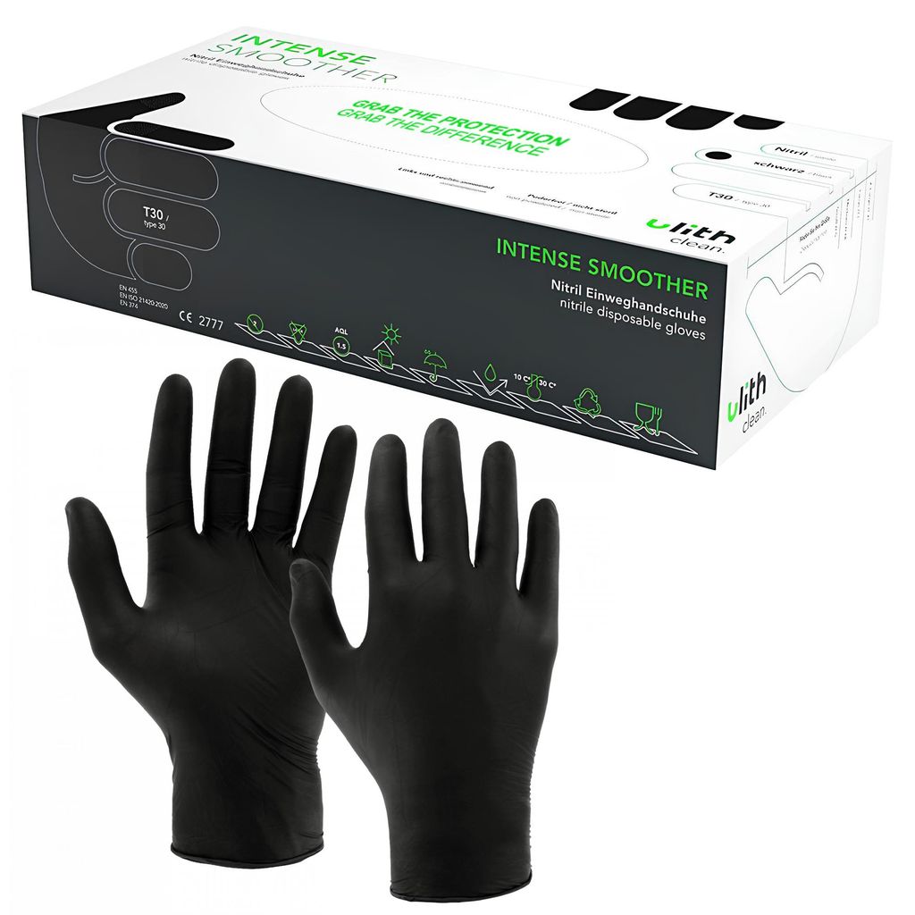 ARLI SET: 200x Nitril Einweghandschuhe XL schwarz puderfrei Produktbild 