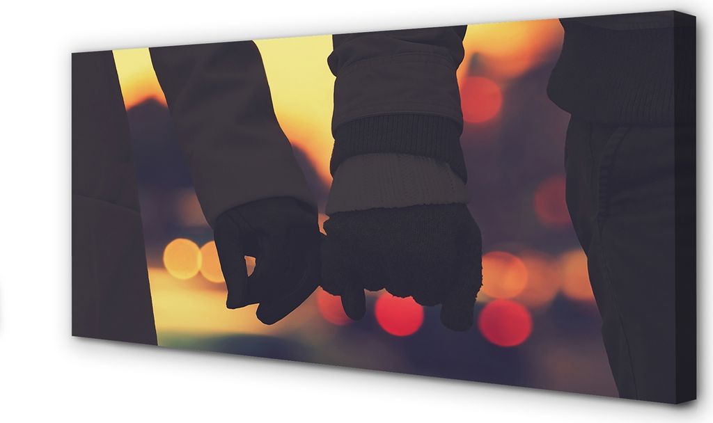 Leinwandbild 120x60 Wandkunst Leute, die Hände Lichter