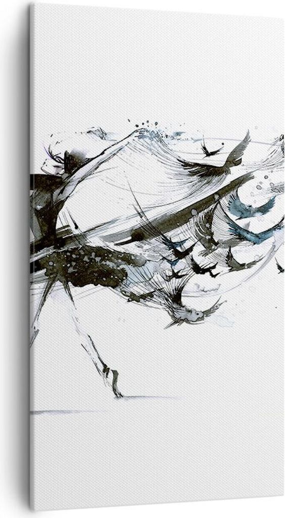 Bild auf Leinwand - Leinwandbild - Tanz eine Frau Ballett Aktivität - 45x80cm - Wand Bild - Wanddeko - Leinwanddruck - Bilder - Kunstdruck - Wandd...