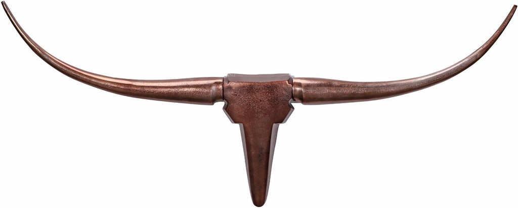 Deko Geweih Bull M WL1.394 Bronze 100 cm Aluminium Design Hörner, Wanddekoration Stierkopf Horn Modern, Wandskulptur Geweih-Jagdtrophäe Metall, L...