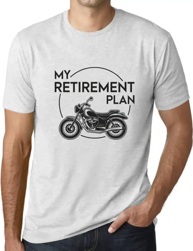 Herren Grafik T-Shirt Meine Altersvorsorge Motorrad – My Retirement Plan Motorcycle – Öko-Verantwortlich Vintage Jahrgang Kurzarm Lustige Druck