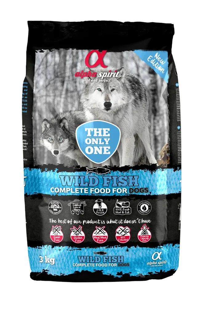 Alpha Spirit Dog Wild Fish 3 kg | Dieta Ancestrale Pesce Senza Cereali