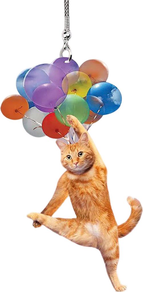 Auto-Anhänger, Ballon, Katze, Hund, hängendes Ornament mit Schlüsselband, einfach aufzuhängen, realistisch aussehendes, bezauberndes Tier-Ornam...