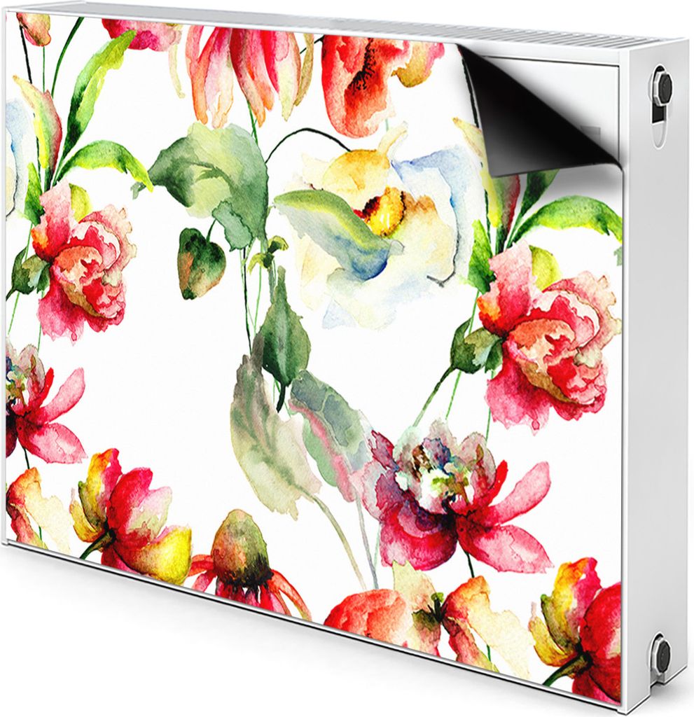 Magnet Heizkörper Heizkörper-Abdeckung Heizkörperabdeckung 90x60 cm - Wilde Blumen
