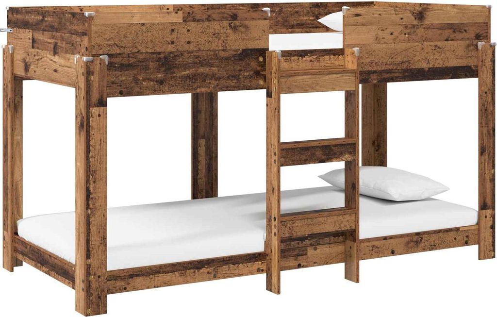 vidaXL Etagenbett für Kinder Altholz 80 x 200 cm Holzwerkstoff