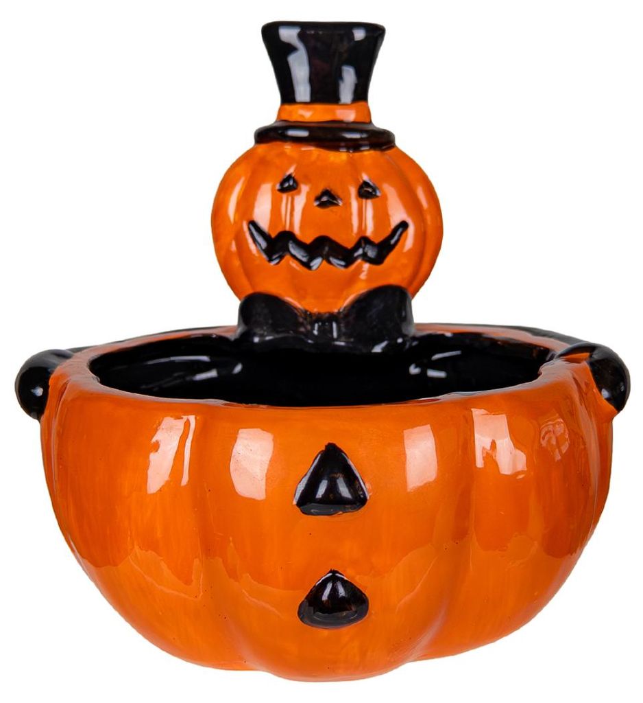 Vintage Halloween Kürbis Süßigkeiten Schale aus Keramik Produktbild 