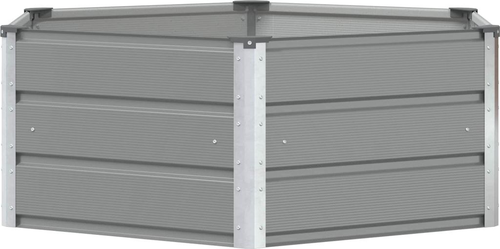 Pflanzkübel Hellgrau 129 x 129 x 45 cm Stahl