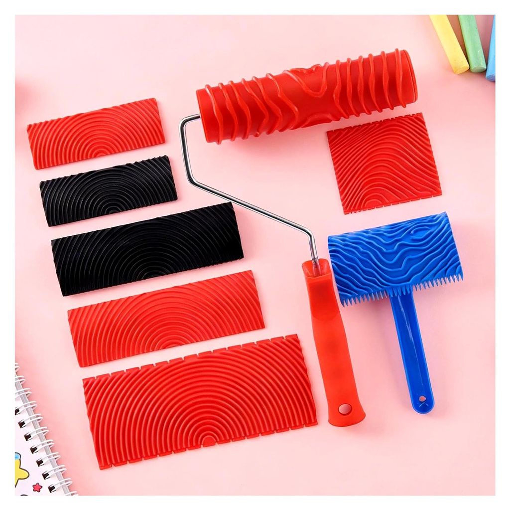 Werkzeug zur Holzmaserung - 8-teiliges Set für Türen, Möbel, Tische, Schränke, Arbeitsplatten, Werkstatt, Garage, Keller, Schlafzimmer, Wohnzim...