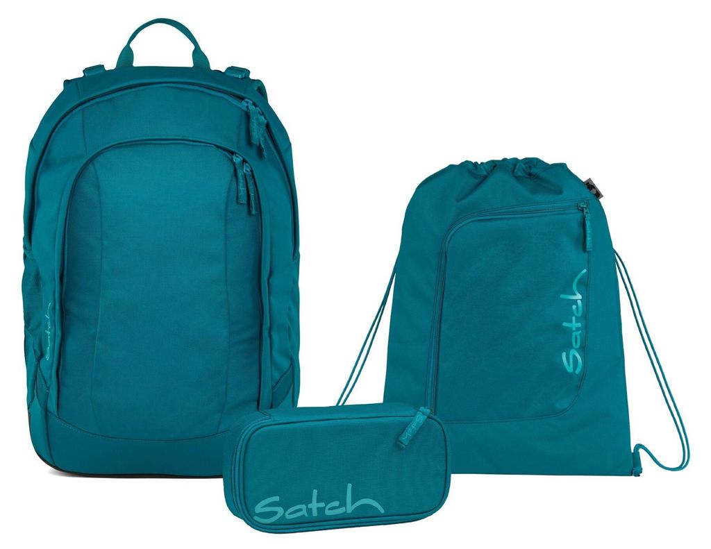 Satch, Schulrucksack-Set AIR Deep Petrol 3-teilig, ab 4./5. Produktbild 