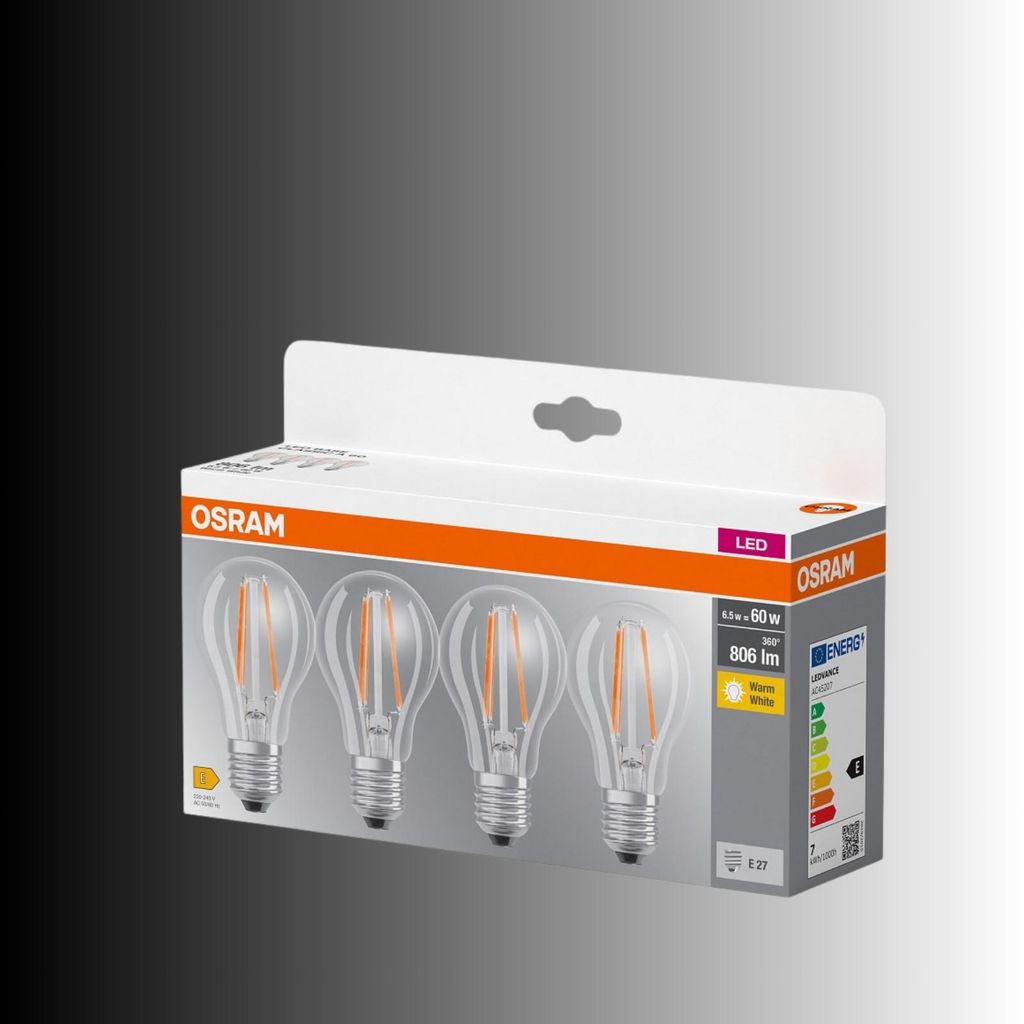 Osram Ledvance žiarovka sada 4 žiaroviek E27 6,5 wattov s Obrázok produktu 