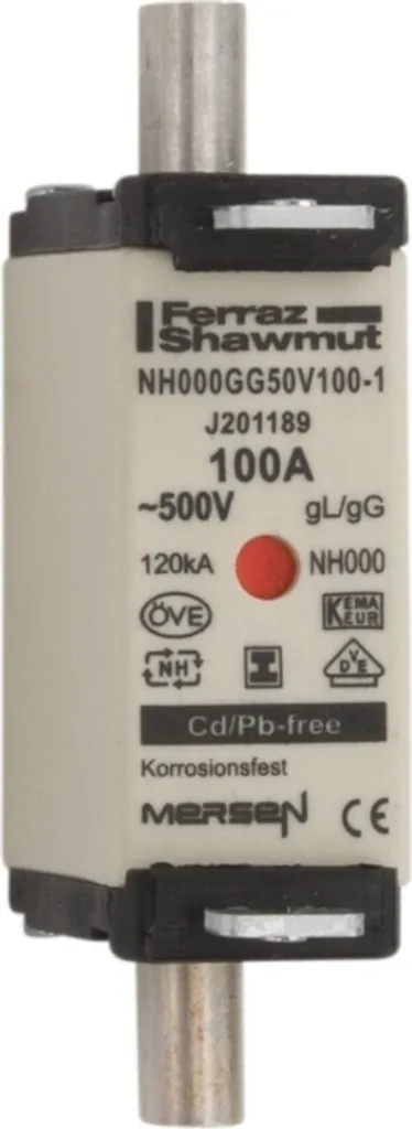 Fusible NH-ZERO 100A pour Armoire Électrique - Protection Taille 000 500V