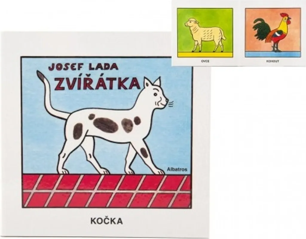 Livre bébé Zvířátka Josef Lada, idéal pour l'éveil visuel dès 12 mois