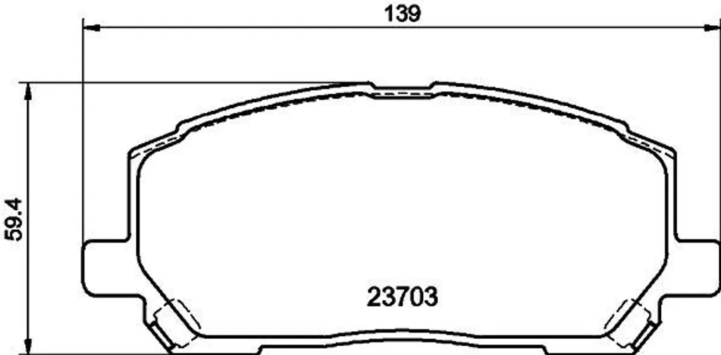 HELLA 8DB 355 011-161 Plaquettes de Frein OE 0446548030 pour Lexus RX