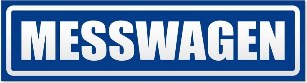 Kiwistar - Autoaufkleber - Verkehrsblau - 45 x 12 cm - Messwagen invertiert - Hinweis Aufkleber Sticker für Auto, Kfz, Fahrrad, PKW, LKW