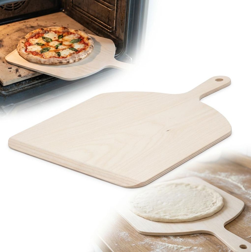 Tavola di legno per pizza da forno grande 43 x 32 cm Immagine del prodotto 