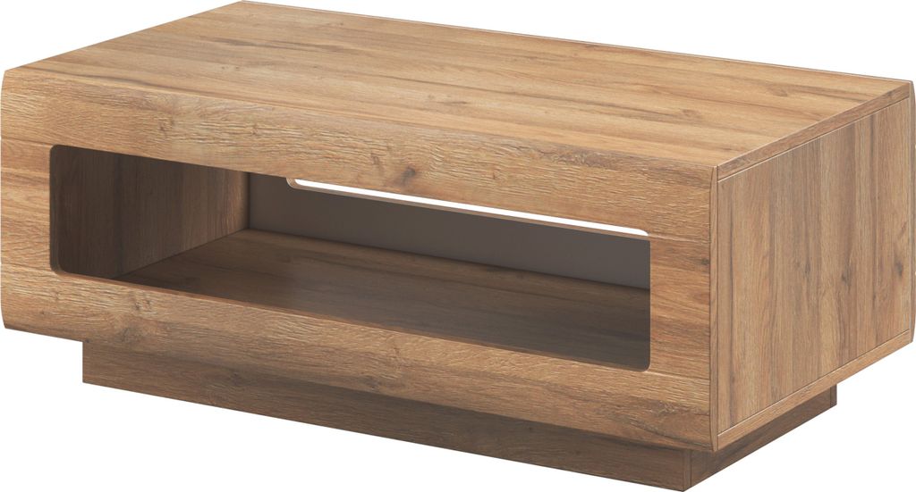 Masseno Couchtisch TULLIA 110 cm Kaffetisch für Wohnzimmer Sofatisch Wohnzimmertisch Eichefarben