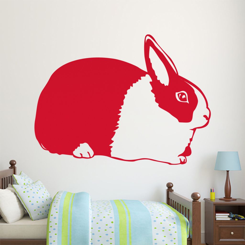 KIWISTAR Hase - Nase Kaninchen Haustier Wandtattoo in 6 Größen - Wandaufkleber Wall Sticker - Dekoration, Küche, Wohnzimmer, Schlafzimmer, Badez...