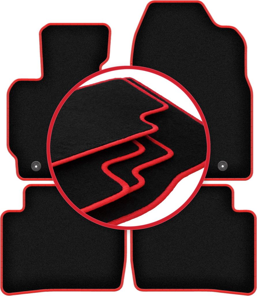 CARLUX-RED Autofußmatten für: Mazda CX-5 I SUV (2012-2017)