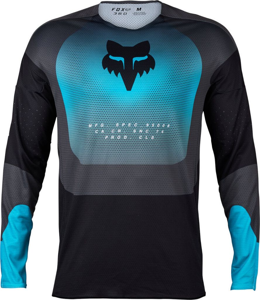 FOX 360 Revise Motocross-Trikot, schwarz/grau/blau, M Produktbild 