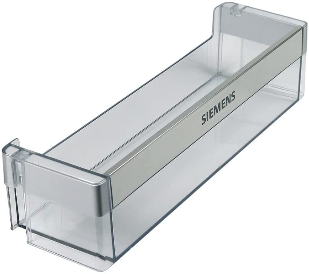 A clear, studio shot of a refrigerator shelf insert.