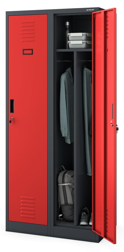 Jan Nowak Spindschrank Umkleideschrank Metall 2 Abteile Produktbild 
