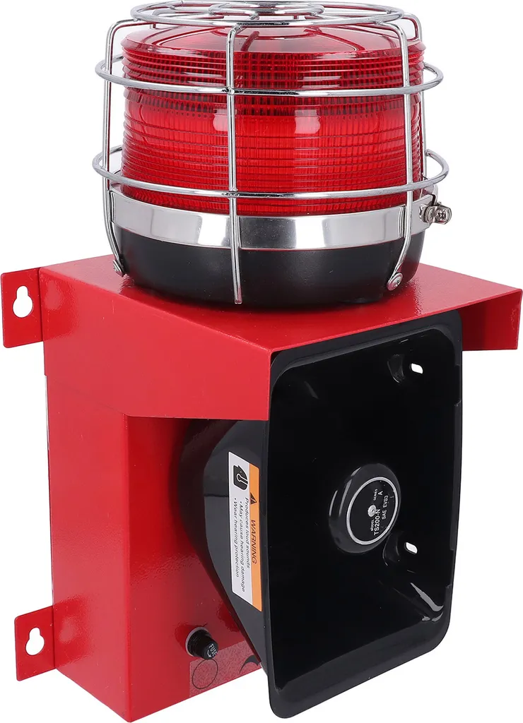 Sirène Industrielle LED 120dB Étanche avec Volume Réglable - 220V - 3