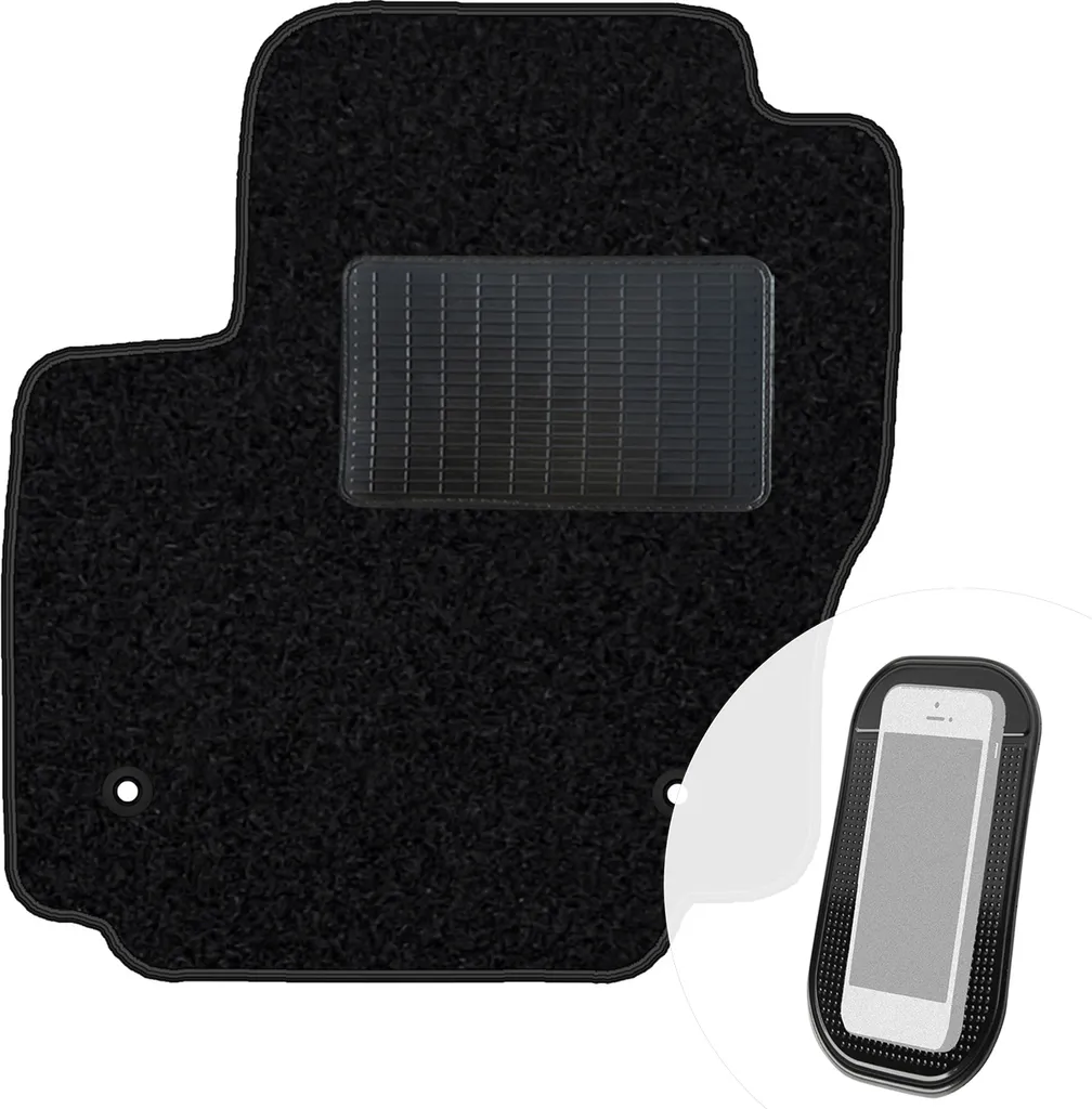 moto-MOLTICO tappetino conducente auto velours lato conducente tappetini auto nero tappetino conducente 1 pezzo adatto per Ford Mondeo IV 2011-2014