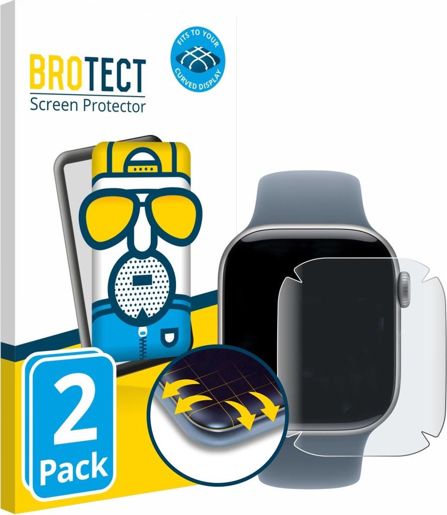 2x BROTECT Fullscreen Schutzfolie für Apple Watch Series 11 Produktbild 
