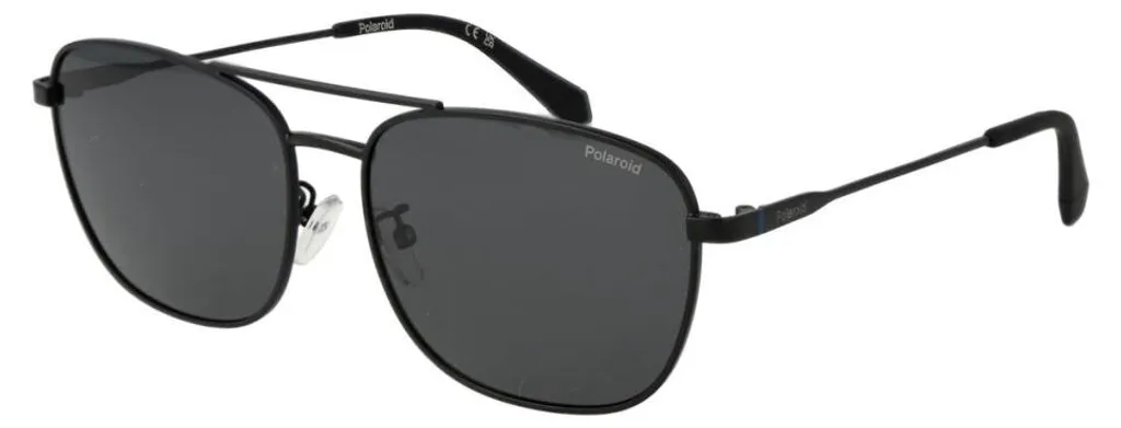 Lunettes de soleil Polaroid Anti-éblouissement Noir Mat pour Homme 59