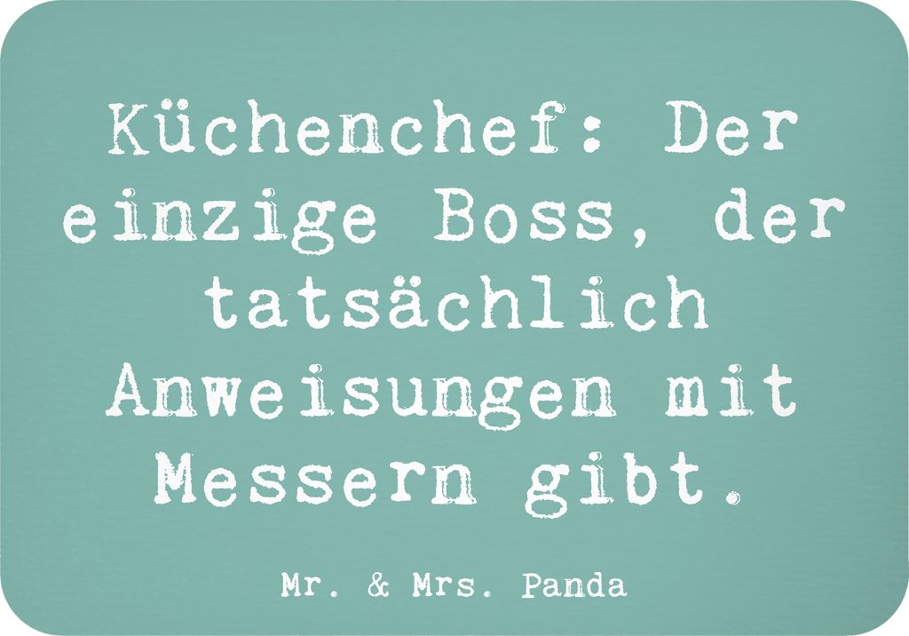 Mr. & Mrs. Panda magnet Spruch Koch Anleitung - Meeresbrise - Geschenk, Berufe, zettelhalter, Beruf, der tatsächlich Anweisungen mit Messern gibt,...