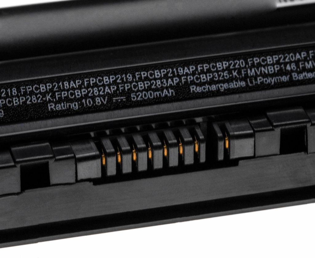 vhbw Akku kompatibel mit Fujitsu LifeBook E8310, PH702, P771A, P771, P701, LH700, E752, E751, AH572, S7110 Notebook (5200 mAh, 10,8 V, Li-Polymer)