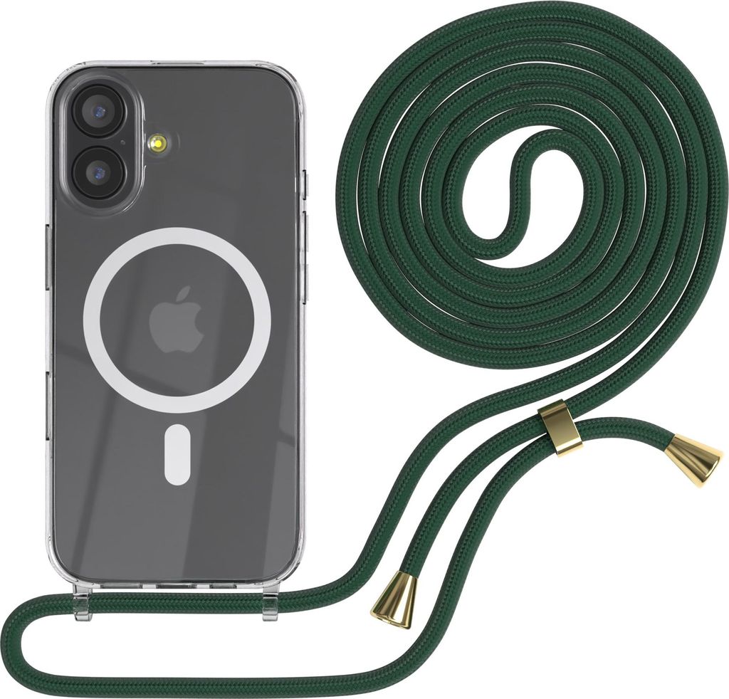 EAZY CASE - Handykette kompatibel mit Apple iPhone 17, Kette zum Umhängen, Handyhülle stoßfest, Silikonhülle mit Band, Transparente Hülle, Ban...
