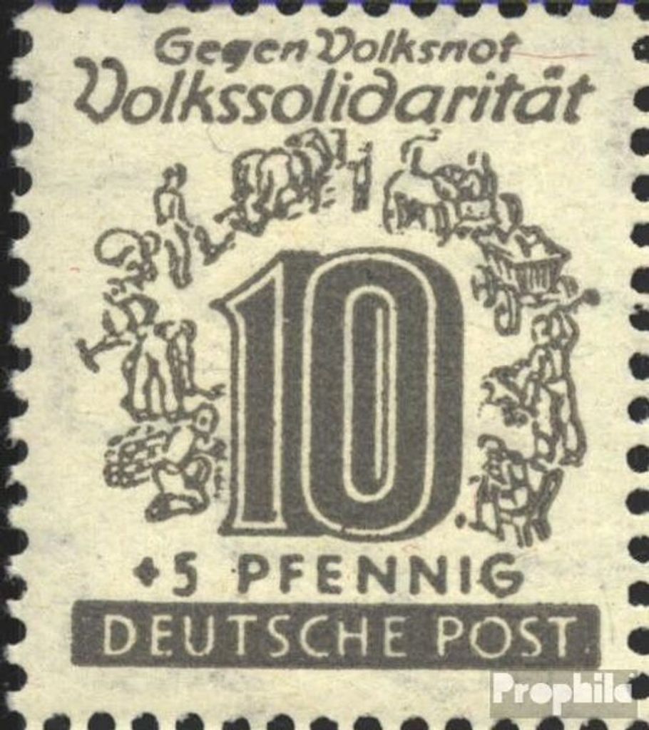 Briefmarken Sowjetische Zone (All.Bes.) 1946 Mi 143I, ausgefülltes g postfrisch Volkssolidarität