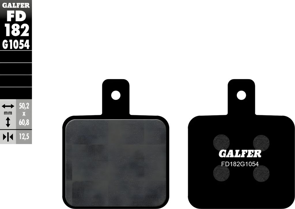 Bremsbeläge Galfer FD182G1054 Semi-Metall hinten Produktbild 