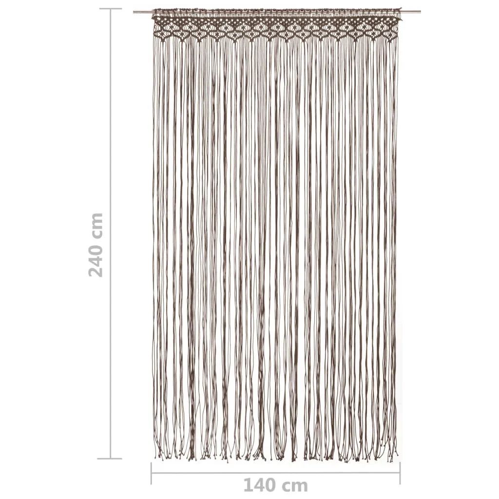 Tenda Macramè VidaXL 140x240 Cotone - Decorazione Murale e Divisorio - 4