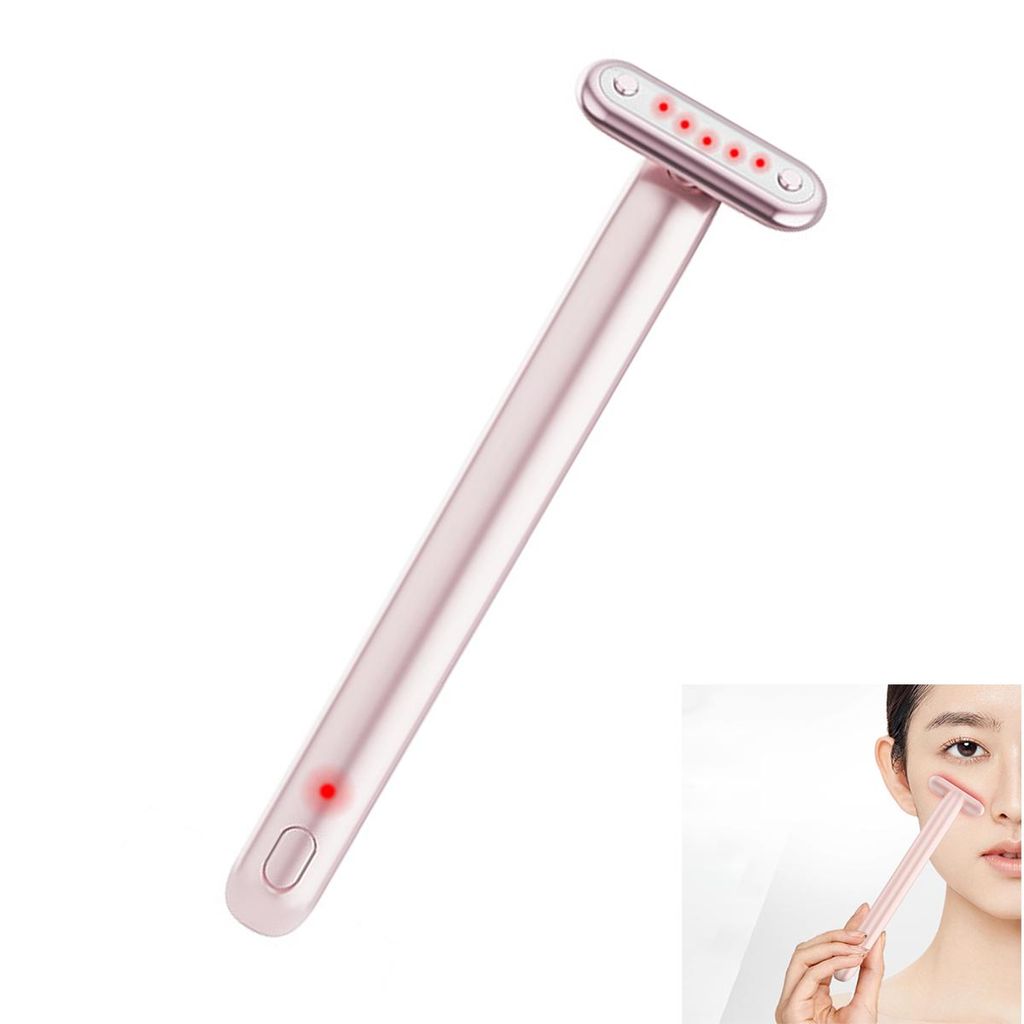 Augenmassagegerät,Mikrostrom Gesichtsgerät,Anti-Aging-Therapie,Lifting und Straffung,Faltenreduzierung,7 LED-Leuchten,EMS-Strom,Rotationsmassage