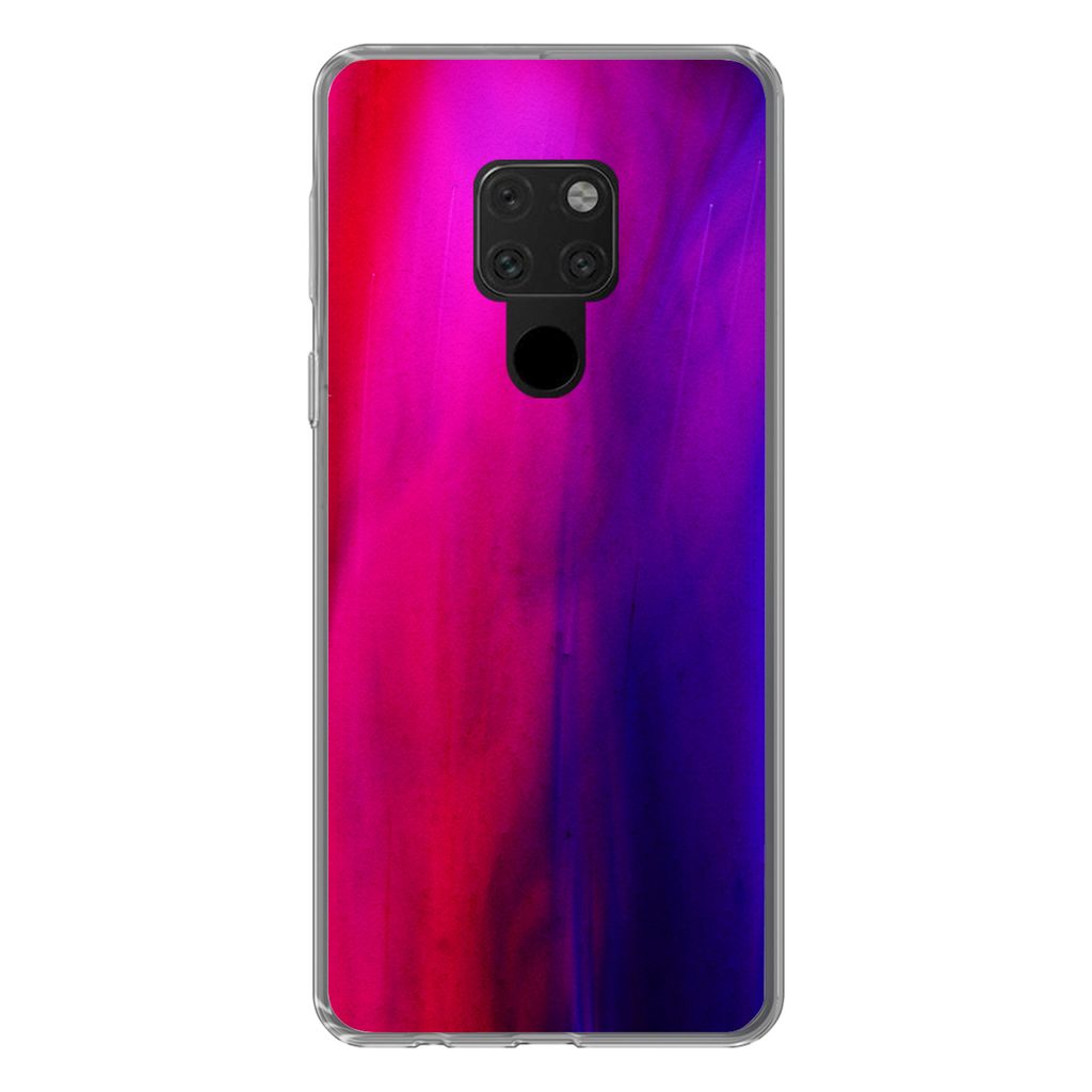 MuchoWow Handyhülle Schutzhülle Hülle für Huawei P40 Lite Färben - Rosa - Lila - Abstrakt Silikon Softcase Handy Hülle - Handy