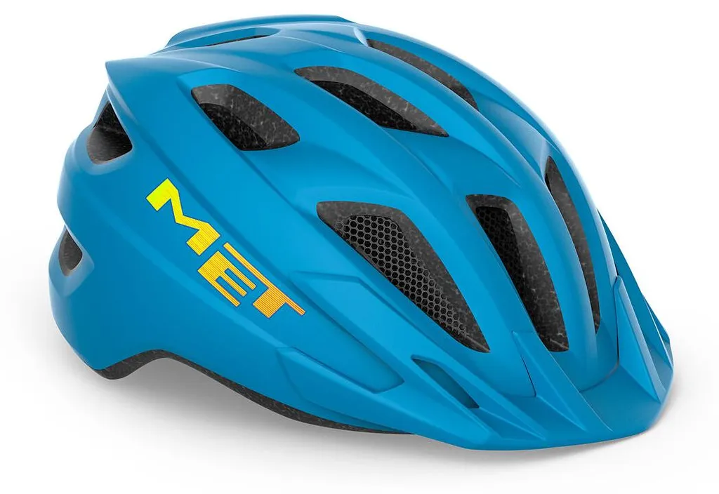 Casque de Vélo Enfant MET Crackerjack MIPS avec Lumière LED Bleu Cyan