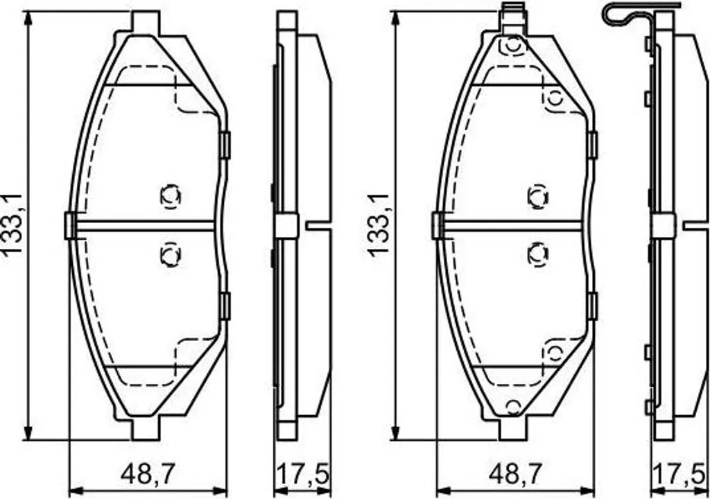 Plaquettes de Frein Avant Bosch pour Spark M300 Remplacement OE 96682858