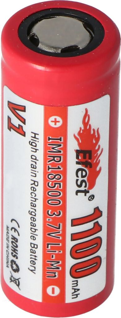Efest IMR 18500 V1 - 1100mAh 3.7V (biegun dodatni płaski) Zdjęcie produktu 