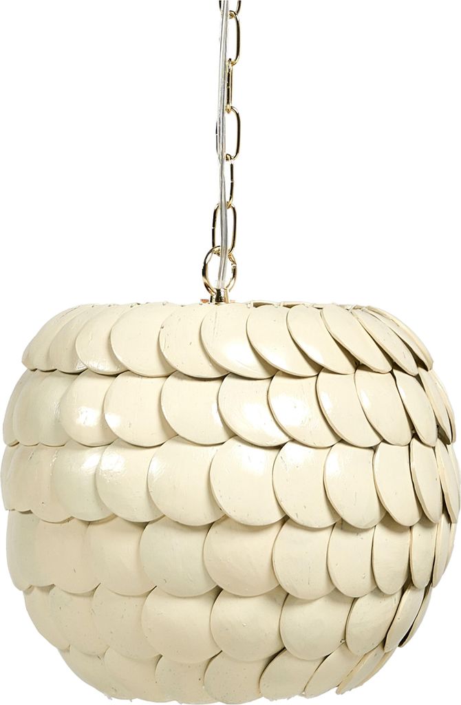 BELIANI Hängelampe Beige aus Kokosnussschalen Rund Küstenstil Boho Stil Modernes Design Natürlich Hängeleuchte Pendelleuchte