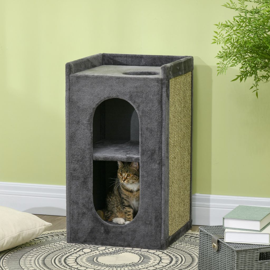 PawHut Kratztonne, Höhe 81 cm, Katzenkratzbaum mit 2 Produktbild 2
