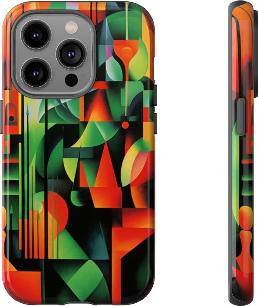 Abstrakte Geometrie mit klaren Linien – Hülle Kompatibel mit iPhone 14 Pro