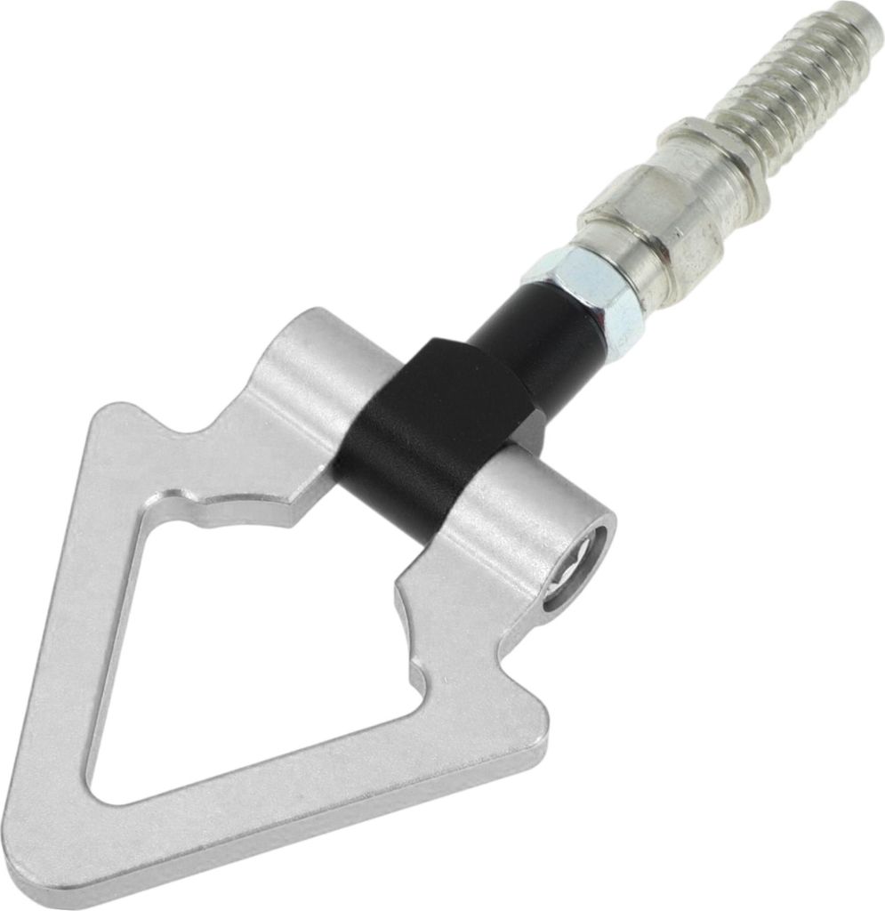 Front-/Heckdreieck Abschlepphaken, Stoßstange Schraubabschlepphaken für europäisches Auto Faltbarer Renntrailerhaken aus Aluminiumlegierung Eise...