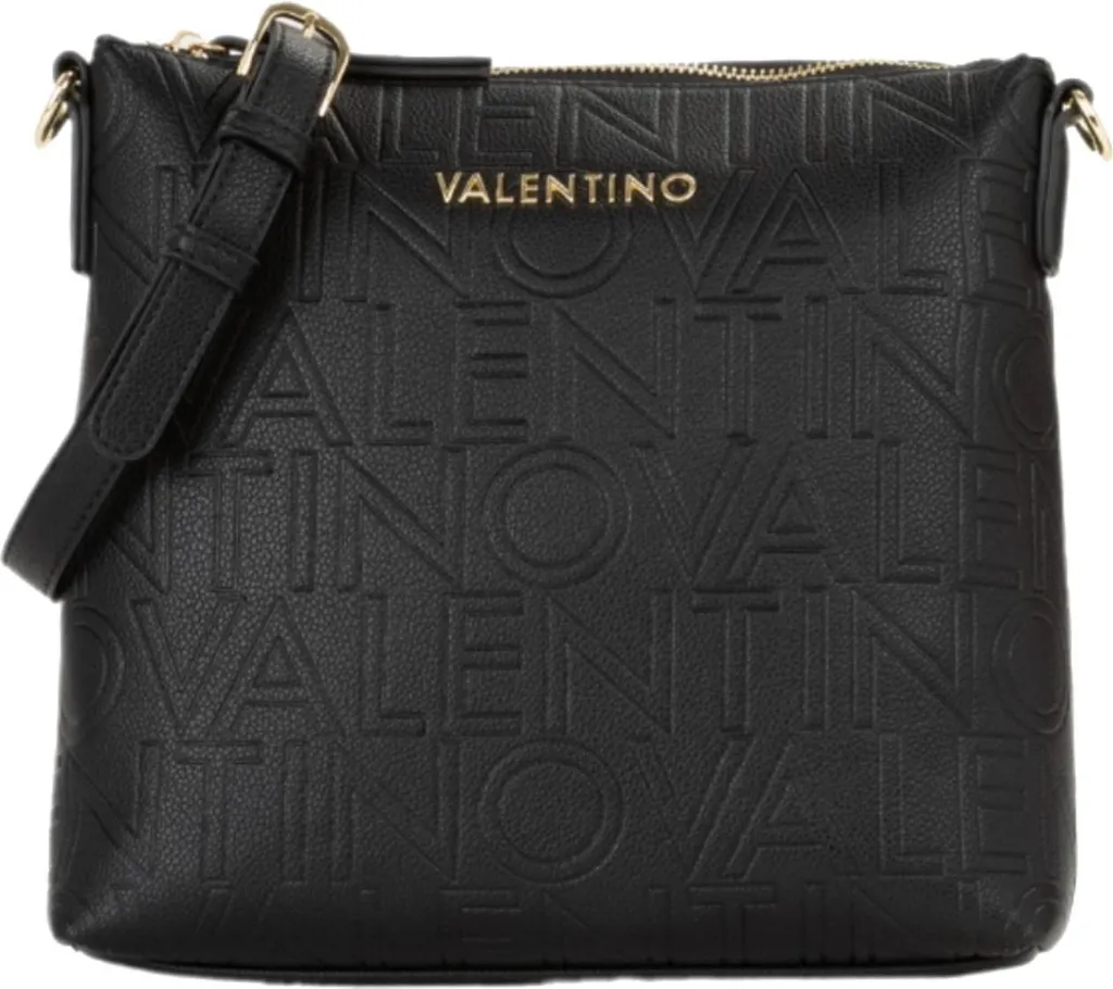 Valentino Pansy Sac à Main Crossbody en Similicuir Noir Chic et Élégant
