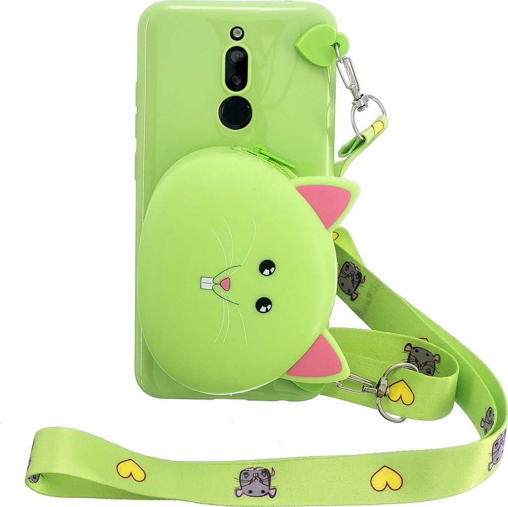 Für Redmi 8/Redmi 8A Case Mobile Telefon Shell Shockproof Handy TPU Cover mit Cartoon Cat Pig Panda Kohlenwasserstoffe Purse Schöne Schulter Star...
