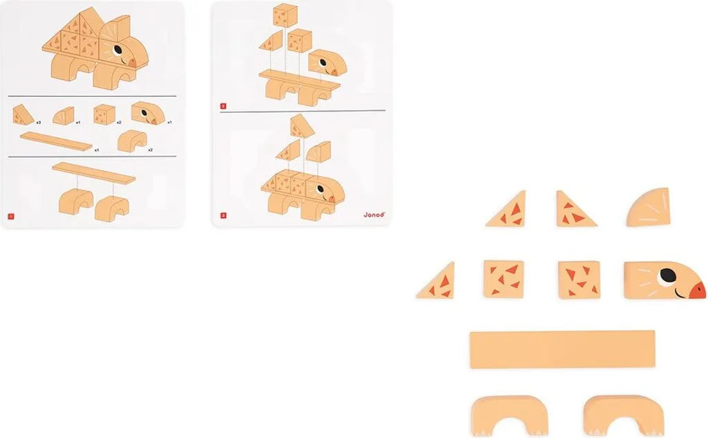 Jeu de Construction Janod Dinosaure - Activité Éducative dès 3 Ans