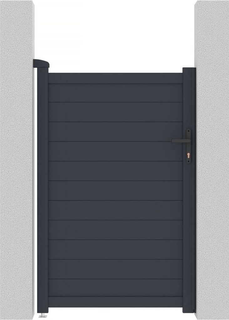 Cancello in alluminio "Marc" - 101,2 x 155,9 cm - Grigio Immagine del prodotto 